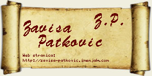 Zaviša Patković vizit kartica